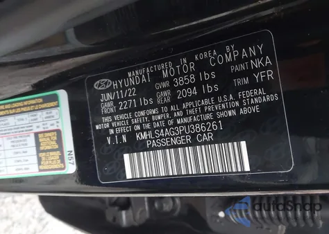 2023 Hyundai Elantra Sel from USA, damaged, VIN KMHLS4AG3PU386261